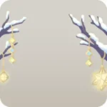 星飾りをつけた枝