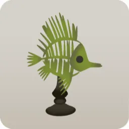 古代魚の骨格模型