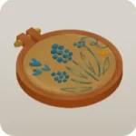 どんぐりの森の花の小さな刺繍