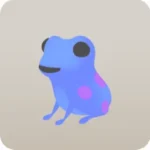 左向き停止カエル