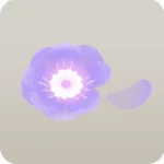 天を仰ぐオーロラの森のアネモネ