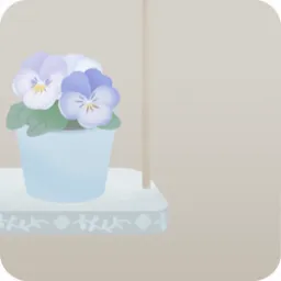 ビオラの植木鉢