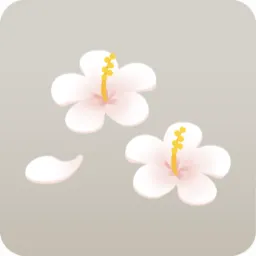 リゾート地の小さな造花
