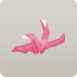 愛らしい折り鶴
