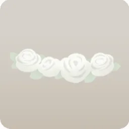 華美な白薔薇の花冠